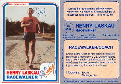 Henry Laskau - the great American walker - a card worth collecting
